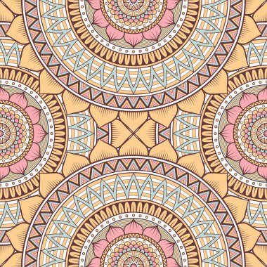 etnik çiçek seamless modeli