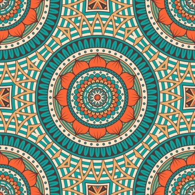 etnik çiçek seamless modeli