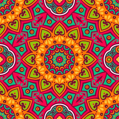 etnik çiçek seamless modeli