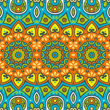 etnik çiçek seamless modeli