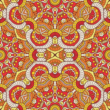 etnik çiçek seamless modeli