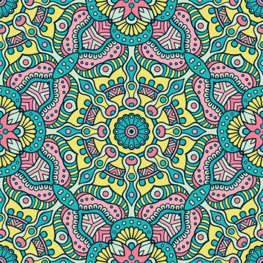 etnik çiçek seamless modeli