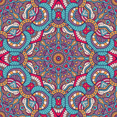 etnik çiçek seamless modeli