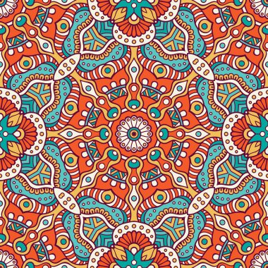 etnik çiçek seamless modeli