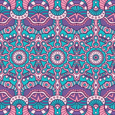 etnik çiçek seamless modeli