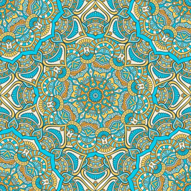 etnik çiçek seamless modeli