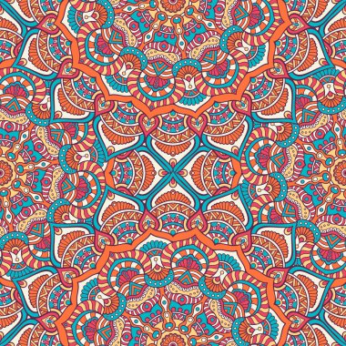 etnik çiçek seamless modeli