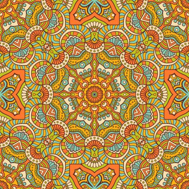 etnik çiçek seamless modeli