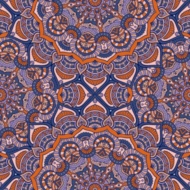 etnik çiçek seamless modeli