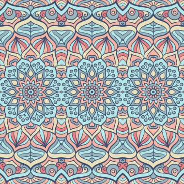 etnik çiçek seamless modeli