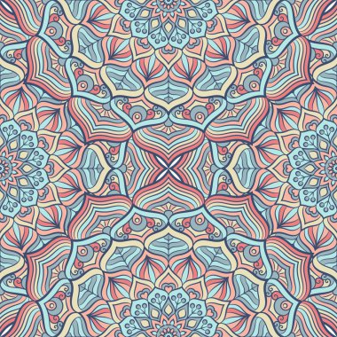 etnik çiçek seamless modeli