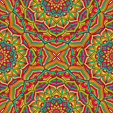 etnik çiçek seamless modeli