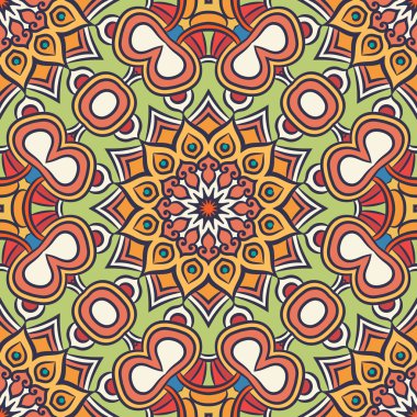 etnik çiçek seamless modeli