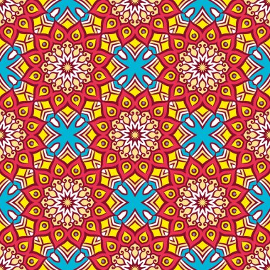 etnik çiçek seamless modeli