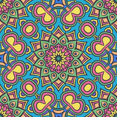 etnik çiçek seamless modeli