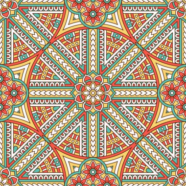 etnik çiçek seamless modeli