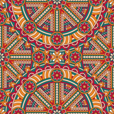 etnik çiçek seamless modeli