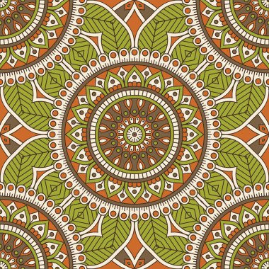 etnik çiçek seamless modeli