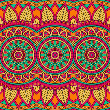 etnik çiçek seamless modeli