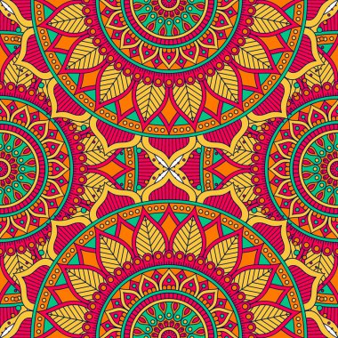 etnik çiçek seamless modeli