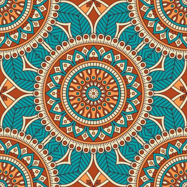 etnik çiçek seamless modeli