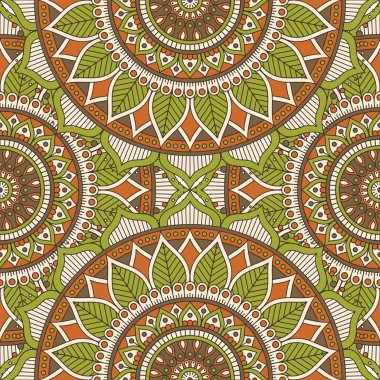 etnik çiçek seamless modeli