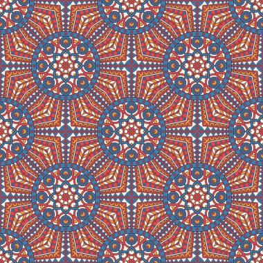 etnik çiçek seamless modeli