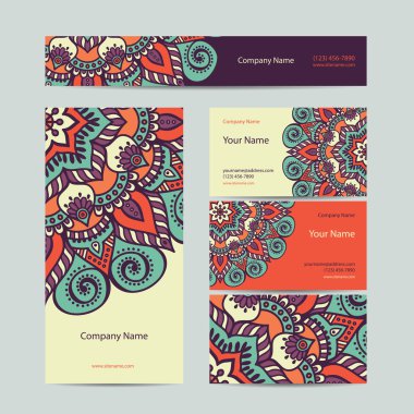 Kartvizit. Vintage dekor elementleri.