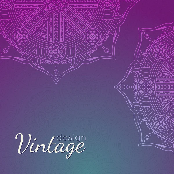 Visitenkarte. Vintage dekorative Elemente. — Stockvektor