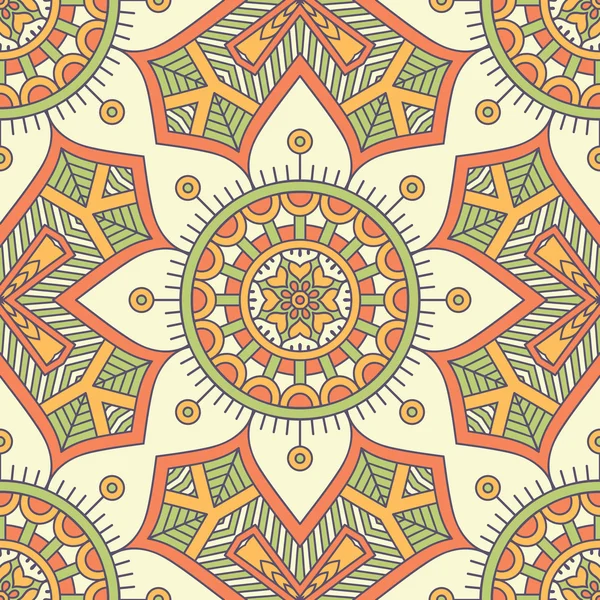 Ethnique floral motif sans couture — Image vectorielle