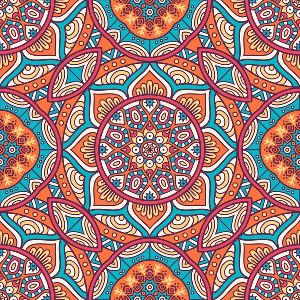 Ethnic floral seamless pattern — Stock Vector