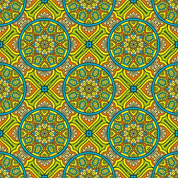 Ethnique floral motif sans couture — Image vectorielle