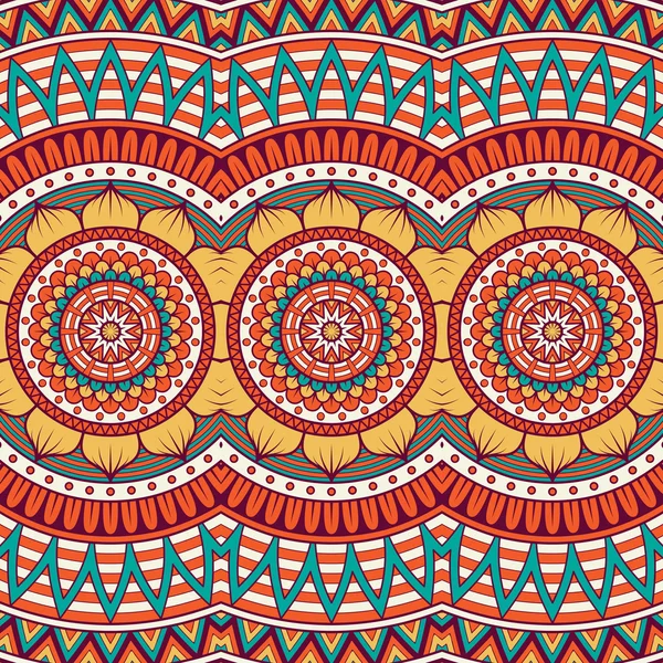 Ethnic floral seamless pattern — Stock Vector