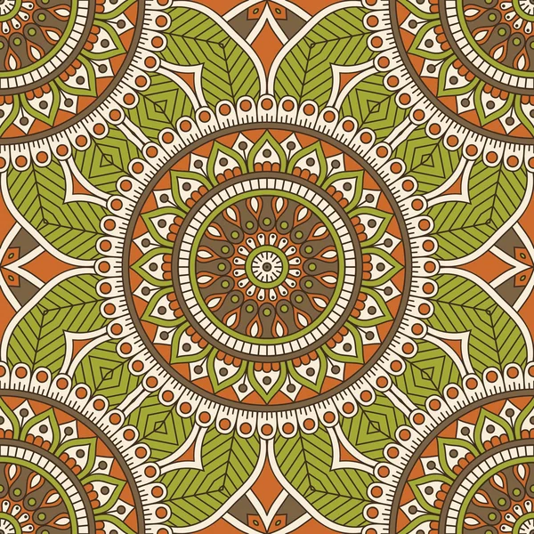 Ethnic floral seamless pattern — Stock Vector