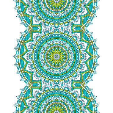 etnik çiçek seamless modeli