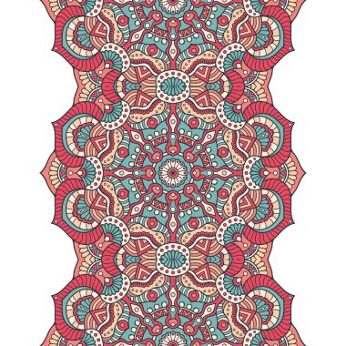 etnik çiçek seamless modeli