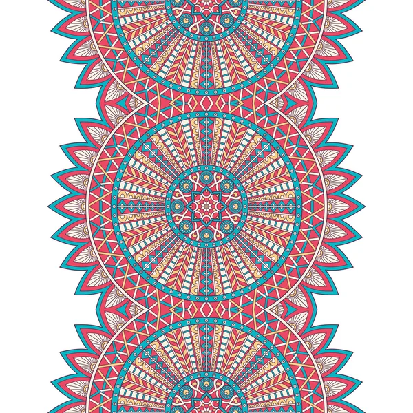 Ethnique floral motif sans couture — Image vectorielle