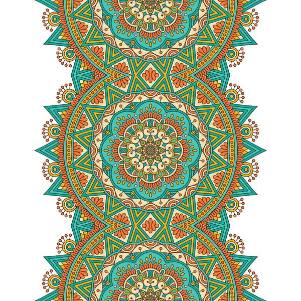 Ethnique floral motif sans couture — Image vectorielle