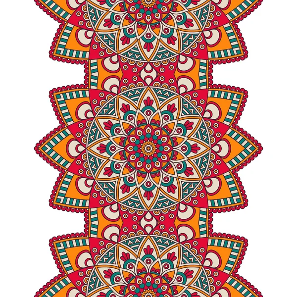 Patrón sin costura floral étnico — Vector de stock