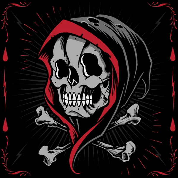 The Reaper and Bone Cross — Stock Vector