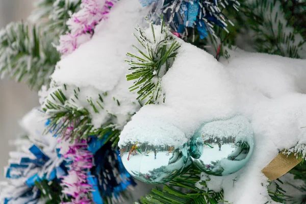 Noel süslemeleri yakın çekim kış