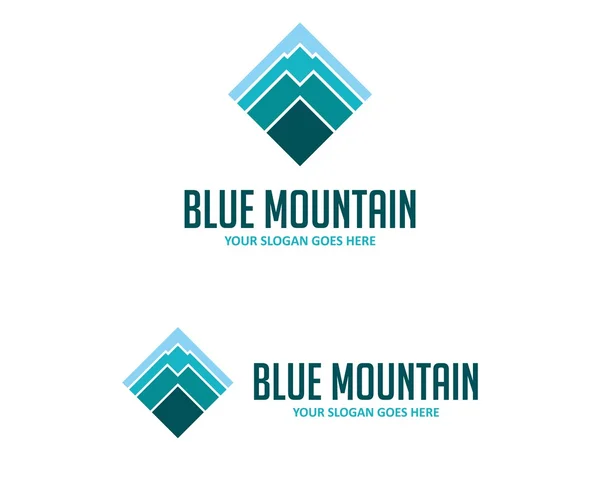 Blue Mountain Logo šablona — Stockový vektor