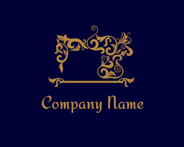 Plantilla de logotipo de la tienda de costura — Vector de stock