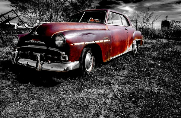 Old abandoned cars, Route 66, between Chicago and Raymond Illinois, April 2015