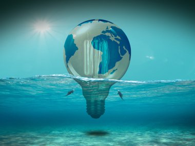 Earth, drowning because of fossil fuel use 3