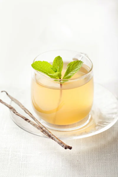Herbal mint and vanilla tea