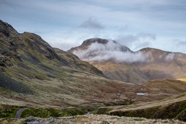 Vista Desde Lucio Scafell Pico Más Alto Inglaterra 209Ft Mirando —  Fotos de Stock