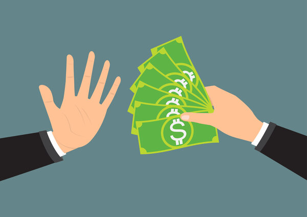 Бизнесмен отказался от предложенной взятки за коррупцию в компании
.