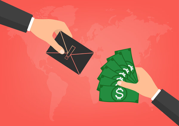 У хакера есть шантаж выкуп последний запросить деньги для уплаты важного формата данных бизнесмен с банкнотой на карте мира фоне
.