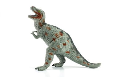 beyaz izole tyrannosaurus oyuncak